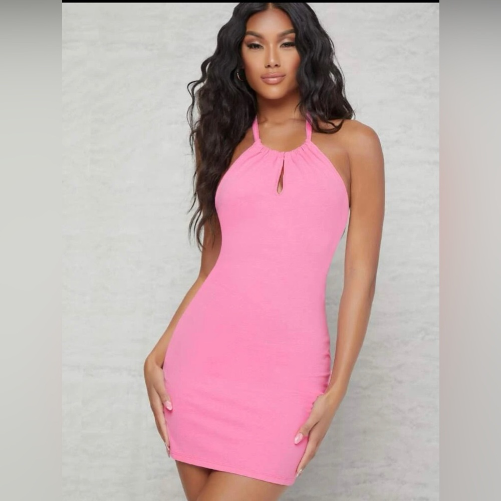 Barbie Bubble Gum halter mini dress size small